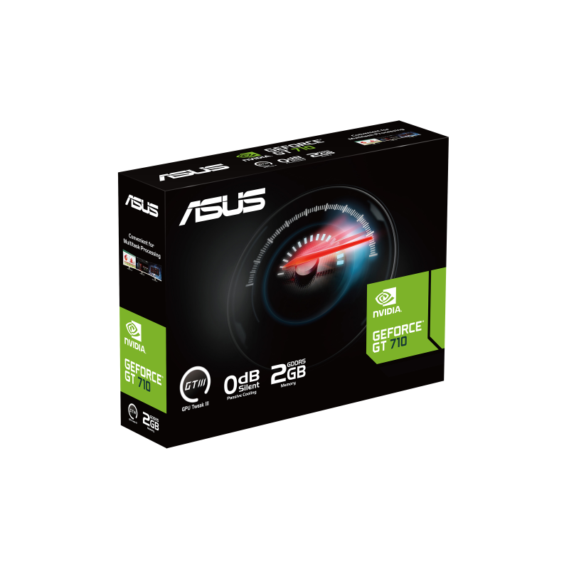 ASUS GeForce GT 710 SL EVO Placa Gráfica 2GB GDDR5 64-bit PCIe 2.0 - 90YV0ALA-M0NA00 - 4711387418680