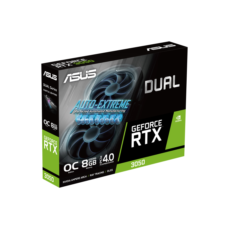 ASUS GeForce RTX 3050 Dual V2 OC Placa Gráfica 8GB GDDR6 128-bit PCIe 4.0 - 90YV0GH6-M0NA00 - 4711081772453