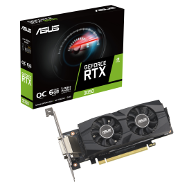 ASUS GeForce RTX 3050 LP BRK OC Edition Placa Gráfica 6GB GDDR6 96-bit PCIe 4.0 - 90YV0KQ0-M0NA00 - 4711387515259