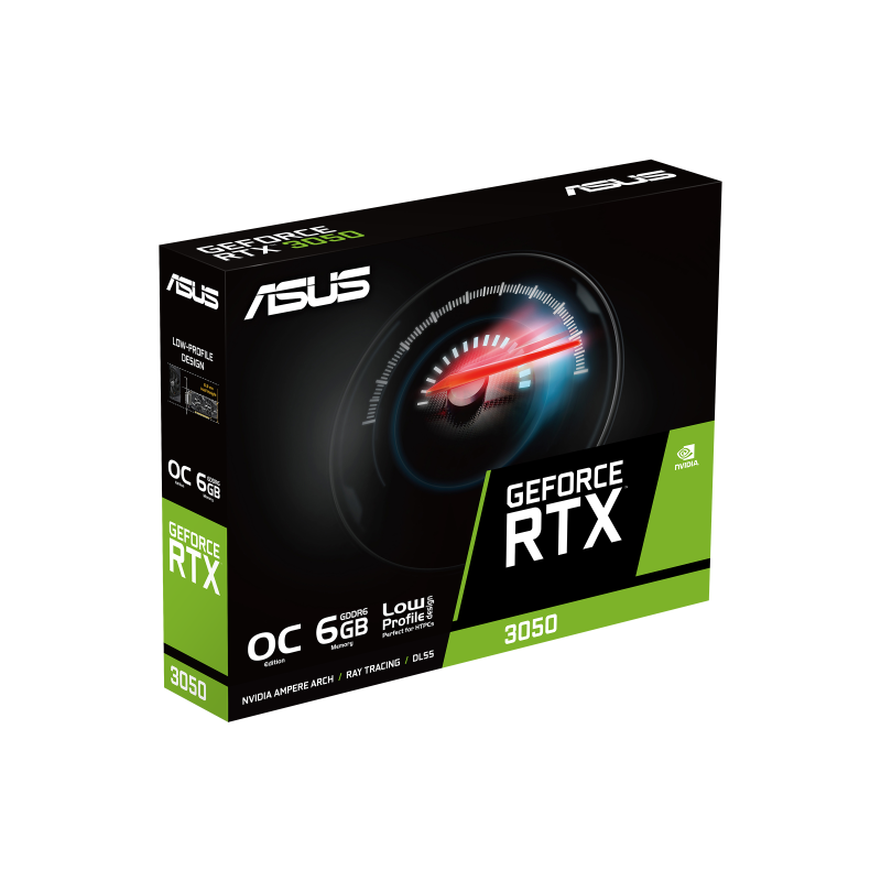 ASUS GeForce RTX 3050 LP BRK OC Edition Placa Gráfica 6GB GDDR6 96-bit PCIe 4.0 - 90YV0KQ0-M0NA00 - 4711387515259