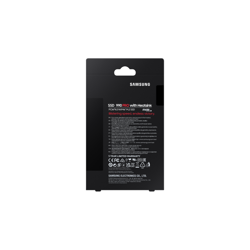 Samsung 990 PRO 2TB Disco SSD 2 TB PCIe 4.0 NVMe M.2 2280 V-NAND MLC - MZ-V9P2T0CW - 8806094413755