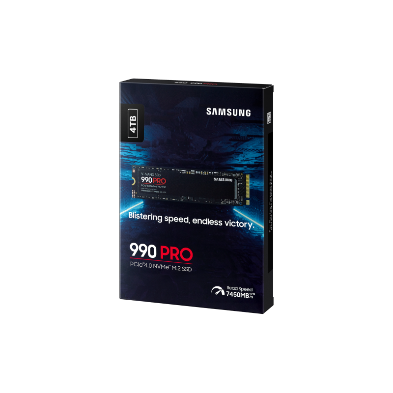Samsung 990 PRO 4 TB Disco SSD PCIe 4.0 NVMe M.2 2280 V-NAND TLC - MZ-V9P4T0BW - 8806094947205