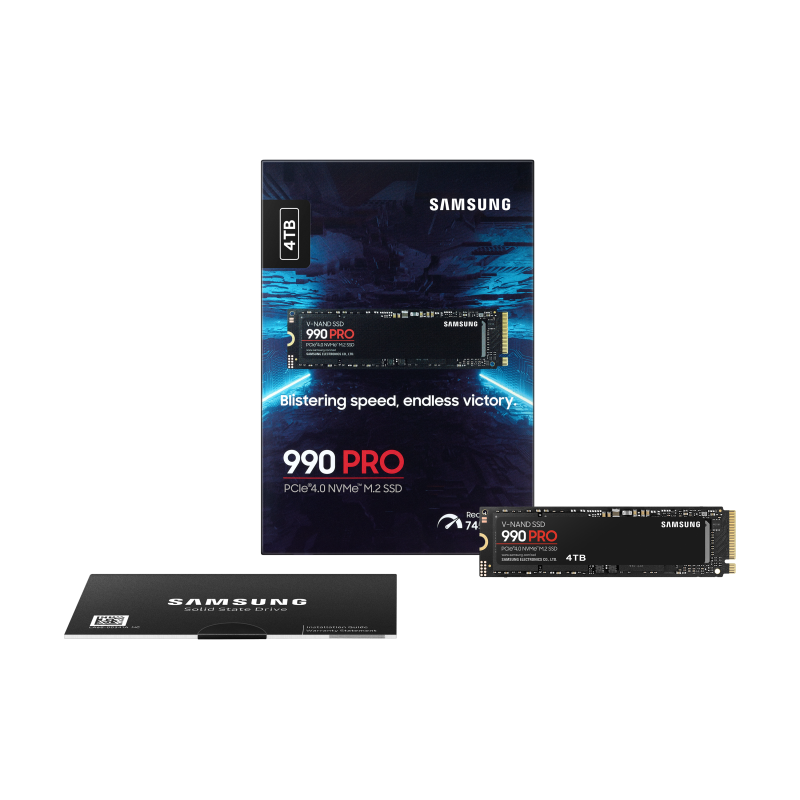 Samsung 990 PRO 4 TB Disco SSD PCIe 4.0 NVMe M.2 2280 V-NAND TLC - MZ-V9P4T0BW - 8806094947205