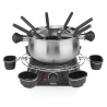 Tristar FO-1109 Fondue Elétrico para 8 Pessoas, 1,3 L, 1400 W, Temperatura Regulável, Preto, Inox - 8713016071484