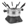 Tristar FO-1109 Fondue Elétrico para 8 Pessoas, 1,3 L, 1400 W, Temperatura Regulável, Preto, Inox - 8713016071484