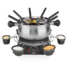 Tristar FO-1109 Fondue Elétrico para 8 Pessoas, 1,3 L, 1400 W, Temperatura Regulável, Preto, Inox - 8713016071484