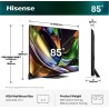 Hisense 85UR8S RGB-MiniLED Smart TV Plano 215,9 cm (85") 4K Ultra HD, Smart TV, Wi-Fi, Ethernet, LAN, Bluetooth, Preto - 6942351436883