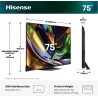 Hisense 75UR8S DLED RGB-Mini LED TV Plano 190,5 cm (75") 4K Ultra HD, Smart TV, Wi-Fi, Ethernet, LAN, Bluetooth, Preto - 6942351436760
