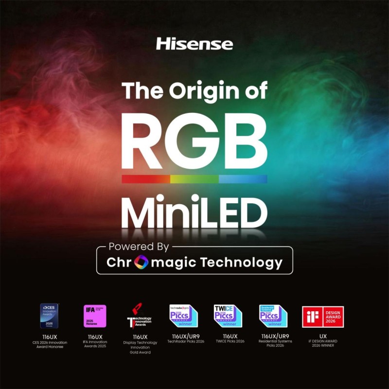Hisense 75UR8S DLED RGB-Mini LED TV Plano 190,5 cm (75") 4K Ultra HD, Smart TV, Wi-Fi, Ethernet, LAN, Bluetooth, Preto - 6942351436760