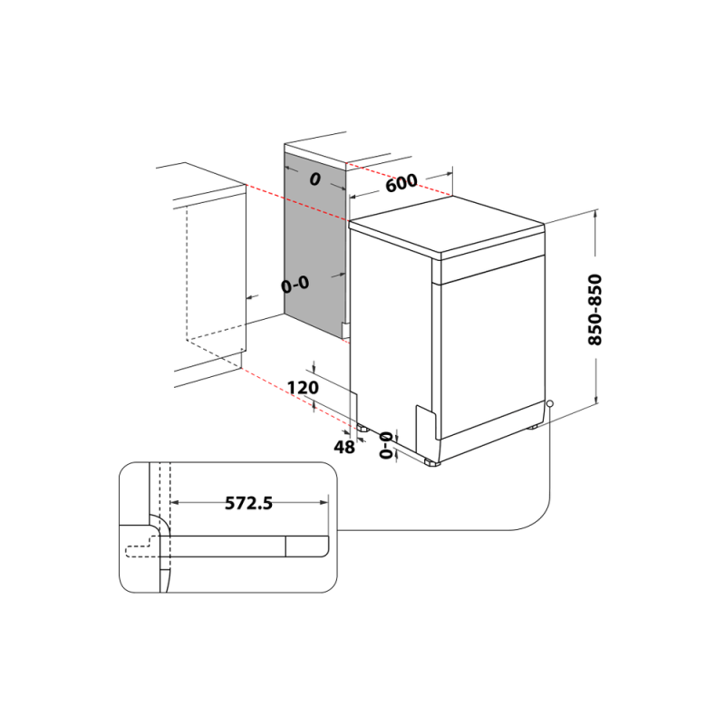 Whirlpool WFC 3C26 P Máquina de Lavar Loiça Independente, 14 Conjuntos, 60 cm, Branco - 8003437205033