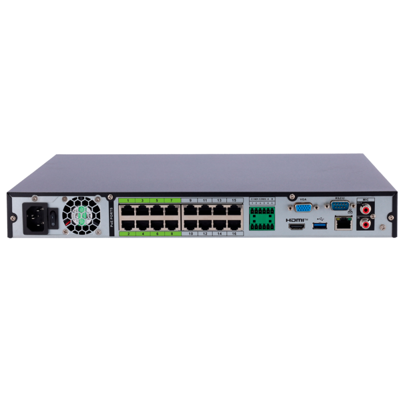 X-Security XS-NVR6232A-16P-WIZ Gravador NVR, 32 CH, 32 IP, 16 PoE, 32 MP, 384 Mbps, 2 HDD até 16 TB, HDMI 4K e VGA, IA, WizSense, Metadados e AcuPick - 8435325487212