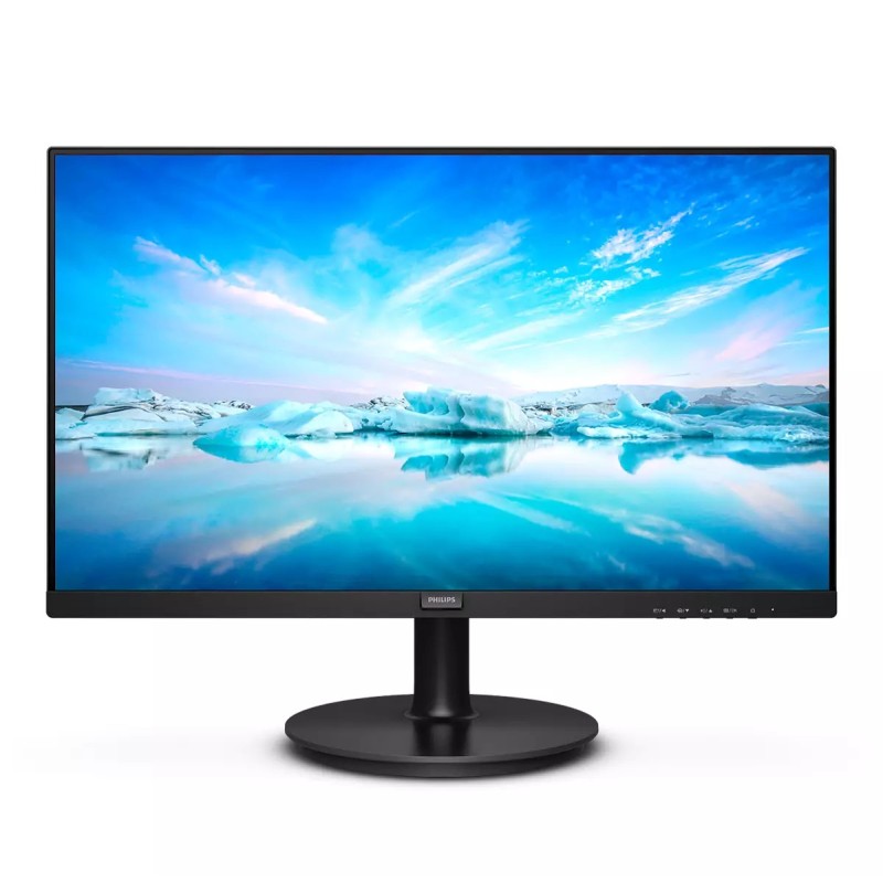 Philips V-Line 222V8LA LCD Monitor Plano, 54,6 cm (21.5"), 1920 x 1080 pixels Full HD, 75Hz, HDMI, DisplayPort, Altifalantes Integrados, Preto - 222V8LA/00 - 8712581771690