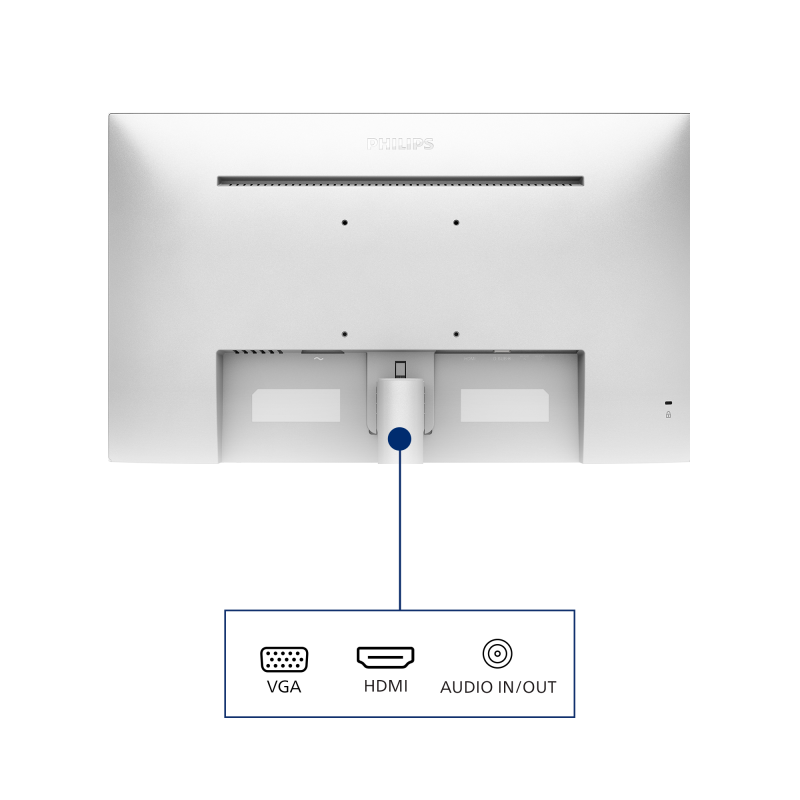 Philips V Line 271V8AW LCD Monitor Plano, 68,6 cm (27"), 1920 x 1080 pixels Full HD, 75Hz, HDMI, Altifalantes Integrados, Branco - 271V8AW/00 - 8712581804398