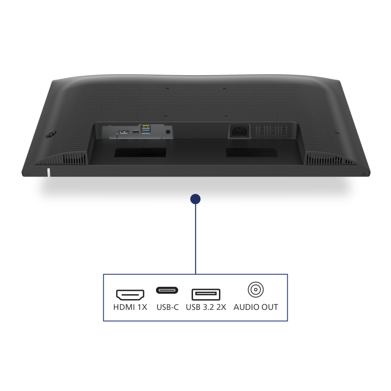 Philips 1000 series 24E1N1300AE LCD Monitor Profissional Plano, 60,5 cm (23.8"), 1920 x 1080 pixels Full HD, 100Hz, USB-C, HDMI, Ajuste de Altura, Altifalantes Integrados, Preto - 24E1N1300AE/00 - 8712581804268