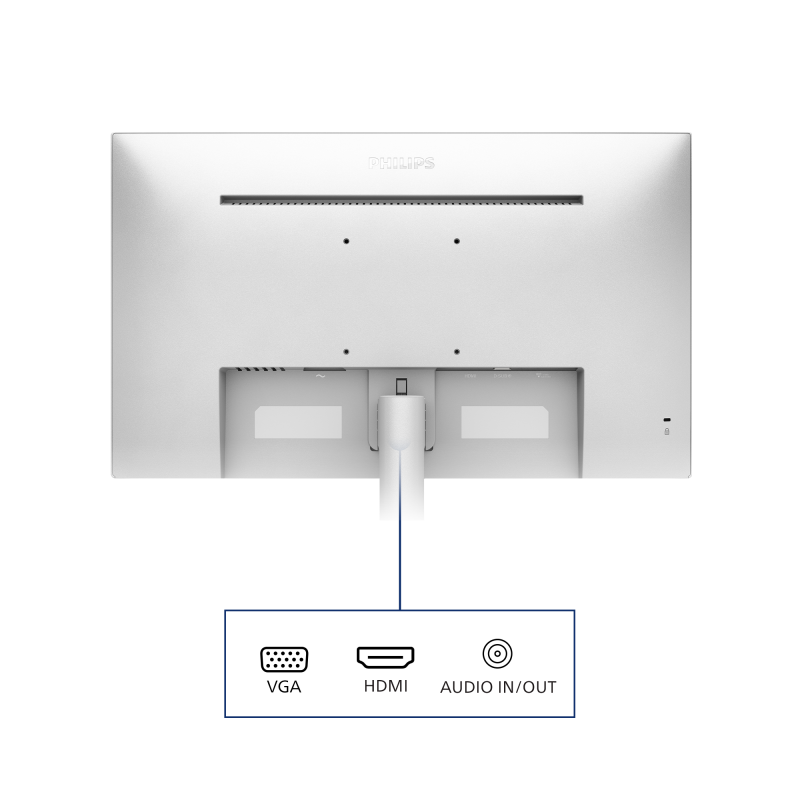 Philips V Line 241V8AW LCD Monitor Plano, 60,5 cm (23,8"), 1920 x 1080 pixels Full HD, 75Hz, HDMI, Altifalantes Integrados, Branco - 241V8AW/00 - 8712581804343