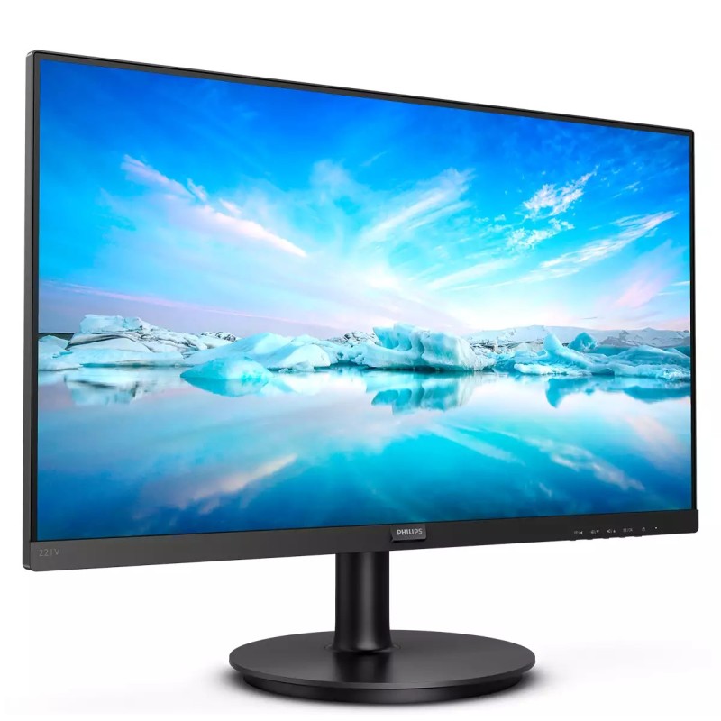 Philips V-Line 221V8A LED Monitor Plano, 54,6 cm (21.5"), 1920 x 1080 pixels Full HD, 75Hz, HDMI, Altifalantes Integrados, Preto - 221V8A/00 - 8712581760199
