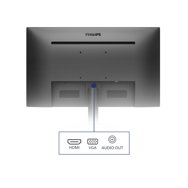 Philips V-Line 221V8A LED Monitor Plano, 54,6 cm (21.5"), 1920 x 1080 pixels Full HD, 75Hz, HDMI, Altifalantes Integrados, Preto - 221V8A/00 - 8712581760199