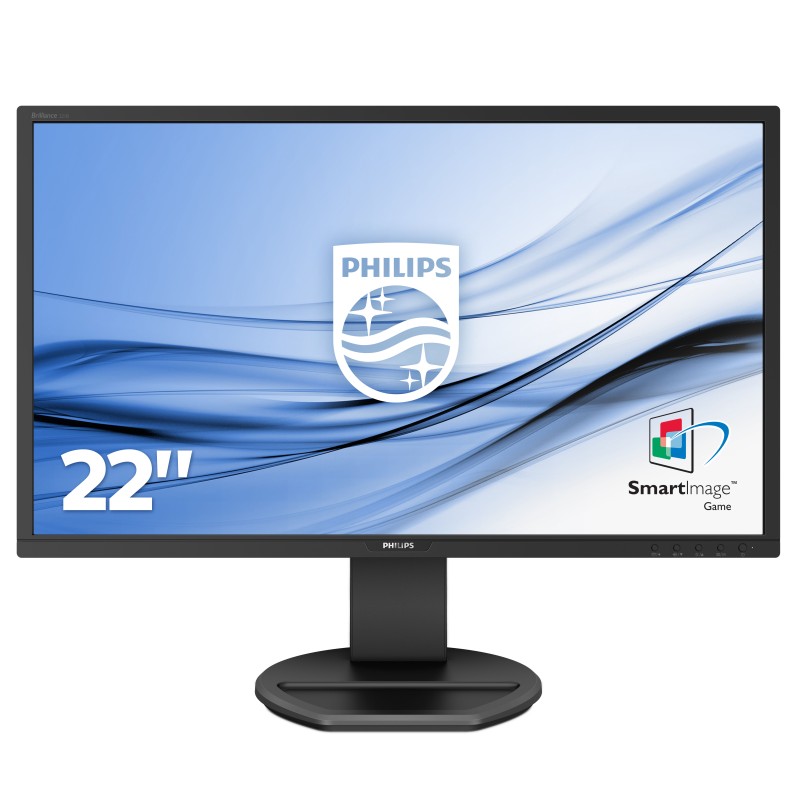 Philips B Line 221B8LJEB LED Monitor Profissional Plano, 54,6 cm (21.5"), 1920 x 1080 pixels Full HD, 60Hz, HDMI, DisplayPort, Ajuste de Altura, Pivot, Altifalantes Integrados, Preto - 221B8LJEB/00 - 8712581750213