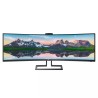 Philips P Line 499P9H LCD Monitor Profissional Curvo, 124 cm (48,8"), 5120 x 1440 pixels UltraWide Dual Quad HD, 70Hz, USB-C, DisplayPort, HDMI, Ajuste de Altura, Altifalantes Integrados, Câmera Embutida, Preto - 499P9H/00 - 8712581753719