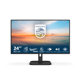 Philips 1000 series 24E1N1200A LCD Monitor Profissional Plano, 60,5 cm (23.8"), 1920 x 1080 pixels Full HD, 120Hz, HDMI, DisplayPort, Altifalantes Integrados, Preto - 24E1N1200A/00 - 8721038000436
