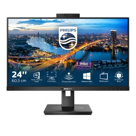 Philips B Line 242B1H LED Monitor Profissional Plano, 60,5 cm (23,8"), 1920 x 1080 pixels Full HD, 75Hz, HDMI, DisplayPort, Ajuste de Altura, Pivot, Altifalantes Integrados, Preto - 242B1H/00 - 8712581764234