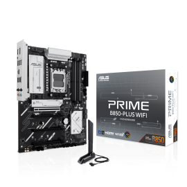 ASUS PRIME B850-PLUS WIFI Motherboard AMD B850 Socket AM5 DDR5 ATX PCIe 5.0 M.2 Wi-Fi - 90MB1L80-M0EAY0 - 4711387931509