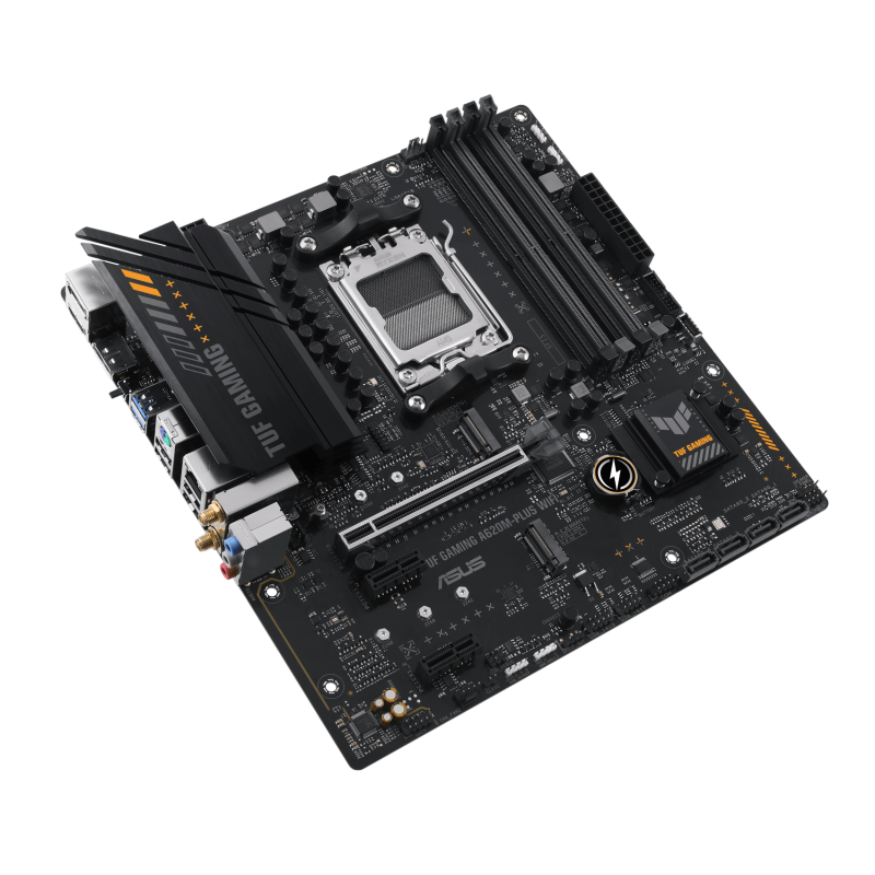 ASUS TUF GAMING A620M-PLUS WIFI Motherboard AMD A620 Socket AM5 DDR5 micro ATX PCIe 4.0 M.2 Wi-Fi - 90MB1F00-M0EAY0 - 4711387164266