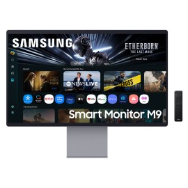 Samsung M9 M90SF S32FM900SU QD-OLED Monitor Gaming Plano, 81,3 cm (32"), 3840 x 2160 pixels 4K Ultra HD, Smart TV, 165Hz, USB-C, DisplayPort, HDMI, Ajuste de Altura, Pivot, Altifalantes Integrados, Prateado - LS32FM900SUXEN - 8806097342847
