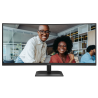 AOC CU34E4CV LED Monitor Profissional Curvo, 86,4 cm (34"), 3440 x 1440 pixels UltraWide Quad HD, 120Hz, HDMI, DisplayPort, Ajuste de Altura, Altifalantes Integrados, Preto - 4038986112864