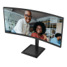 AOC CU34E4CV LED Monitor Profissional Curvo, 86,4 cm (34"), 3440 x 1440 pixels UltraWide Quad HD, 120Hz, HDMI, DisplayPort, Ajuste de Altura, Altifalantes Integrados, Preto - 4038986112864