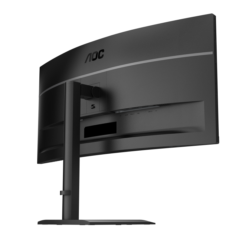 AOC CU34E4CV LED Monitor Profissional Curvo, 86,4 cm (34"), 3440 x 1440 pixels UltraWide Quad HD, 120Hz, HDMI, DisplayPort, Ajuste de Altura, Altifalantes Integrados, Preto - 4038986112864