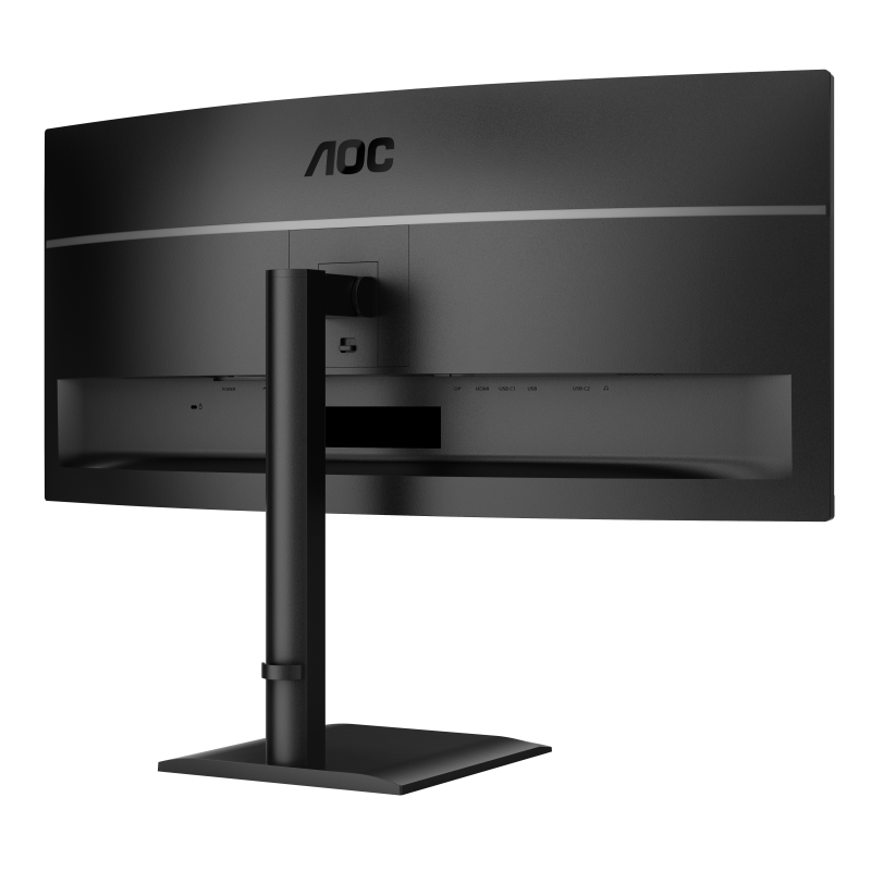AOC CU34E4CV LED Monitor Profissional Curvo, 86,4 cm (34"), 3440 x 1440 pixels UltraWide Quad HD, 120Hz, HDMI, DisplayPort, Ajuste de Altura, Altifalantes Integrados, Preto - 4038986112864