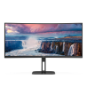AOC V5 CU34V5C BK LED Monitor Profissional Curvo, 86,4 cm (34"), 3440 x 1440 pixels Wide Quad HD, 100Hz, USB-C, DisplayPort, HDMI, Ajuste de Altura, Altifalantes Integrados, Preto - CU34V5C/BK - 4038986110198