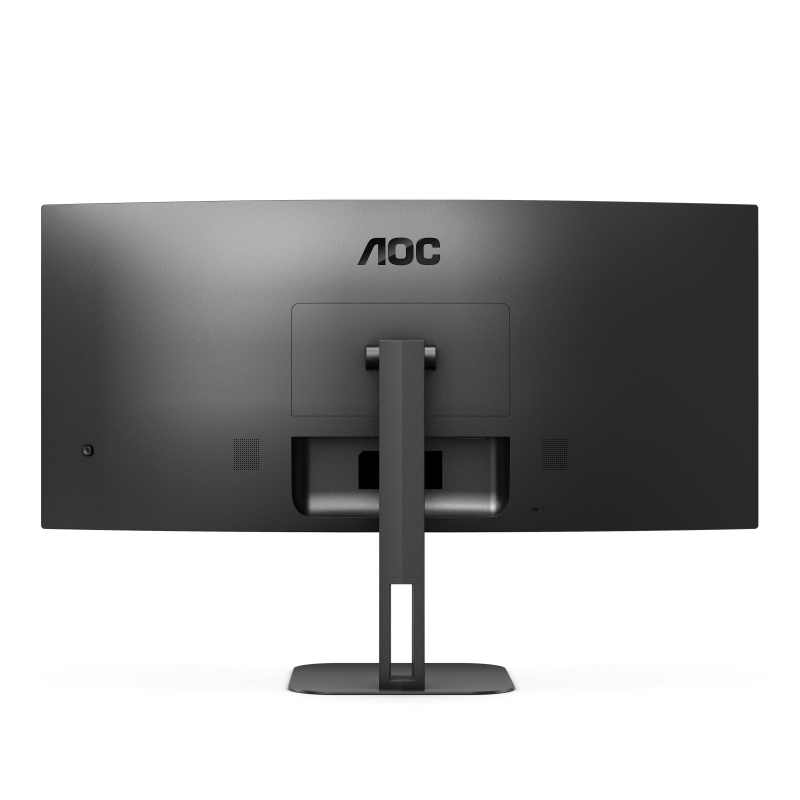 AOC V5 CU34V5C BK LED Monitor Profissional Curvo, 86,4 cm (34"), 3440 x 1440 pixels Wide Quad HD, 100Hz, USB-C, DisplayPort, HDMI, Ajuste de Altura, Altifalantes Integrados, Preto - CU34V5C/BK - 4038986110198