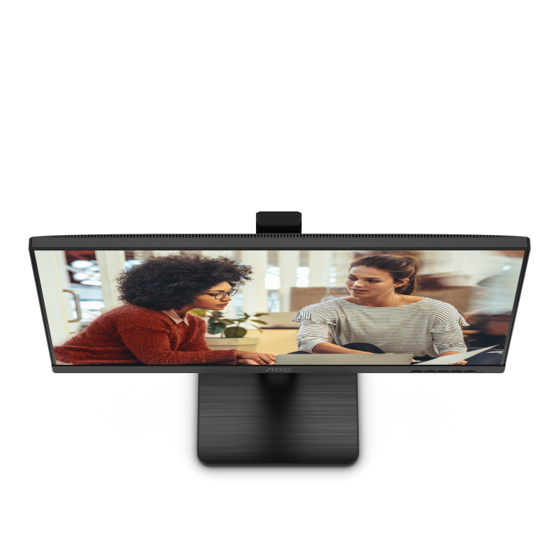 AOC 27E3QAF LED Monitor Profissional Plano, 68,6 cm (27"), 1920 x 1080 pixels Full HD, 100Hz, HDMI, DisplayPort, Ajuste de Altura, Pivot, Altifalantes Integrados, Preto - 4038986181235