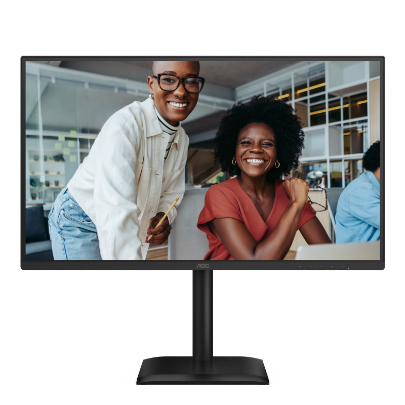 AOC 27E4U LED Monitor Profissional Plano, 68,6 cm (27"), 1920 x 1080 pixels Full HD, 120Hz, HDMI, DisplayPort, Ajuste de Altura, Pivot, Altifalantes Integrados, Preto - 4038986182799