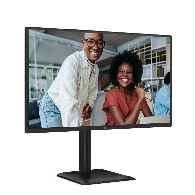 AOC 27E4U LED Monitor Profissional Plano, 68,6 cm (27"), 1920 x 1080 pixels Full HD, 120Hz, HDMI, DisplayPort, Ajuste de Altura, Pivot, Altifalantes Integrados, Preto - 4038986182799