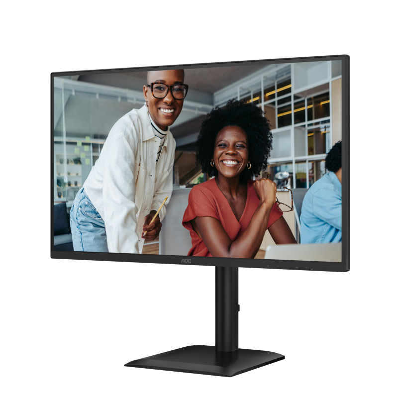 AOC 27E4U LED Monitor Profissional Plano, 68,6 cm (27"), 1920 x 1080 pixels Full HD, 120Hz, HDMI, DisplayPort, Ajuste de Altura, Pivot, Altifalantes Integrados, Preto - 4038986182799