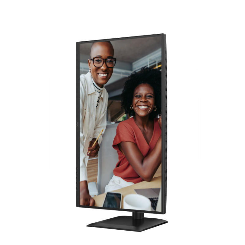 AOC 27E4U LED Monitor Profissional Plano, 68,6 cm (27"), 1920 x 1080 pixels Full HD, 120Hz, HDMI, DisplayPort, Ajuste de Altura, Pivot, Altifalantes Integrados, Preto - 4038986182799