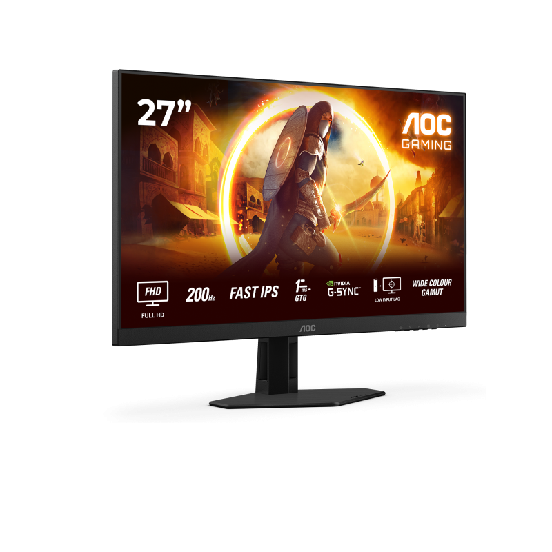 AOC G4 27G4HRE LED Monitor Gaming Plano, 68,6 cm (27"), 1920 x 1080 pixels Full HD, 200Hz, HDMI, DisplayPort, Altifalantes Integrados, Preto - 4038986183000