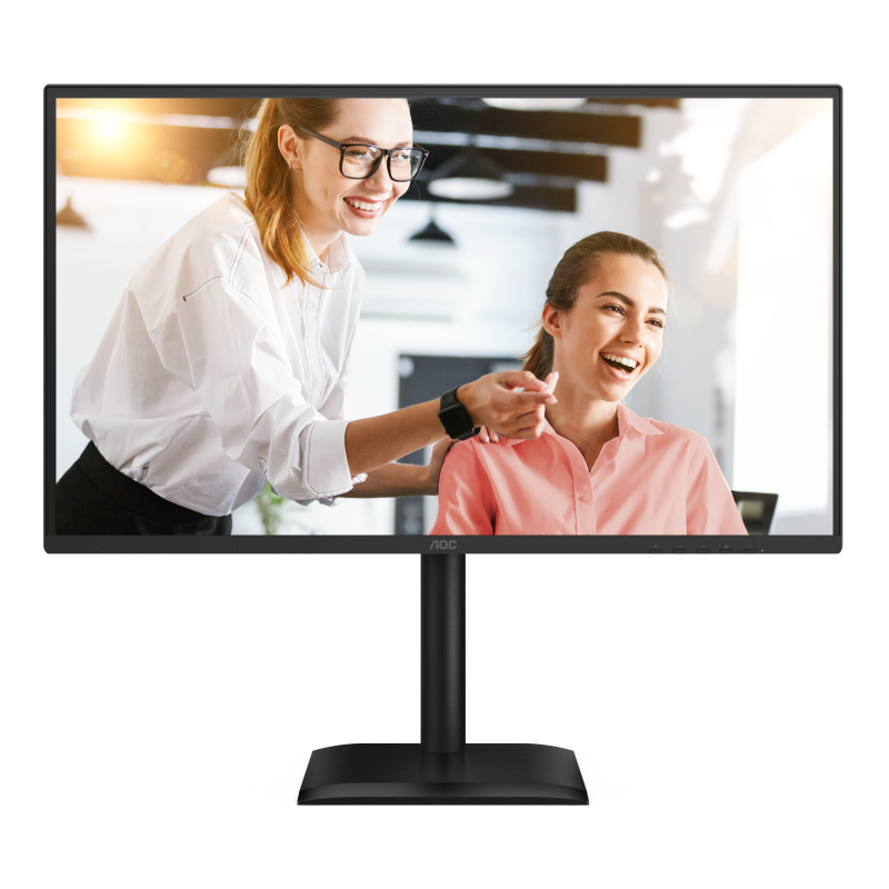 AOC E4 Q27E4CV LED Monitor Profissional Plano, 68,6 cm (27"), 2560 x 1440 pixels Quad HD, 120Hz, USB-C, DisplayPort, HDMI, Ajuste de Altura, Pivot, Altifalantes Integrados, Preto - 4038986182829