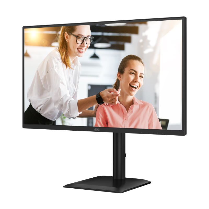 AOC E4 Q27E4CV LED Monitor Profissional Plano, 68,6 cm (27"), 2560 x 1440 pixels Quad HD, 120Hz, USB-C, DisplayPort, HDMI, Ajuste de Altura, Pivot, Altifalantes Integrados, Preto - 4038986182829