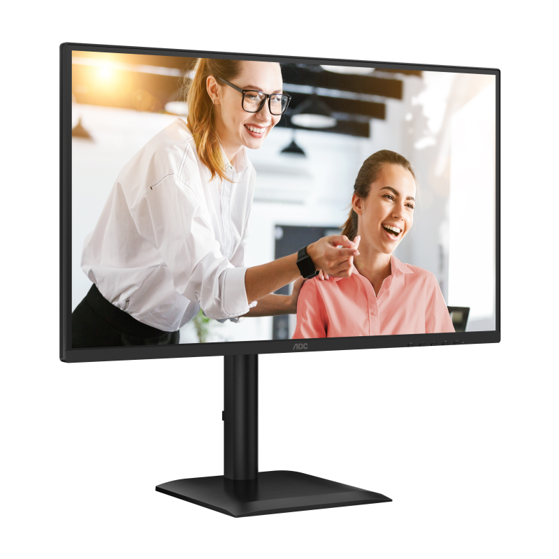 AOC E4 Q27E4CV LED Monitor Profissional Plano, 68,6 cm (27"), 2560 x 1440 pixels Quad HD, 120Hz, USB-C, DisplayPort, HDMI, Ajuste de Altura, Pivot, Altifalantes Integrados, Preto - 4038986182829