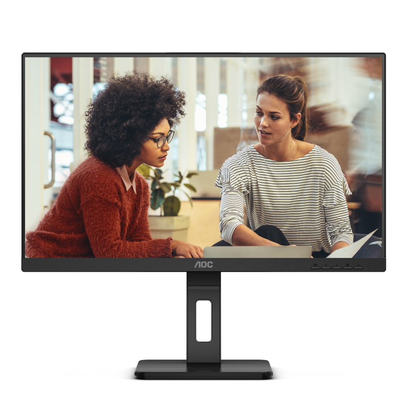 AOC E3 24E3QAF IPS Monitor Plano, 60,5 cm (23.8"), 1920 x 1080 pixels Full HD, 100Hz, USB-C, DisplayPort, HDMI, Ajuste de Altura, Pivot, Altifalantes Integrados, Preto - 4038986141253