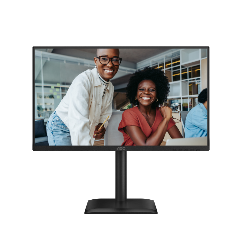 AOC 24E4U LED Monitor Profissional Plano, 60,5 cm (23,8"), 1920 x 1080 pixels Full HD, 120Hz, HDMI, DisplayPort, Ajuste de Altura, Pivot, Altifalantes Integrados, Preto - 4038986142779