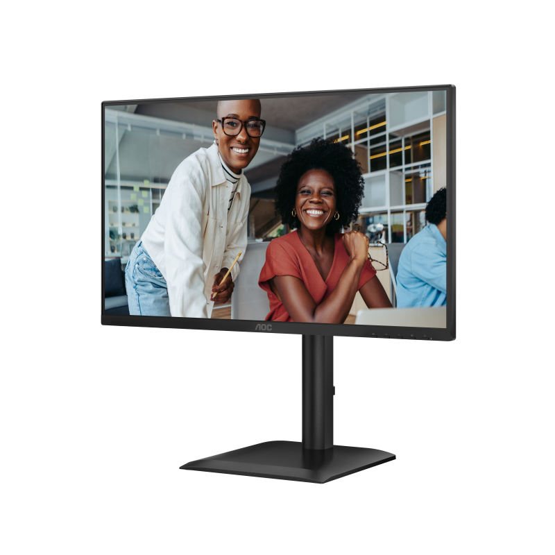 AOC 24E4U LED Monitor Profissional Plano, 60,5 cm (23,8"), 1920 x 1080 pixels Full HD, 120Hz, HDMI, DisplayPort, Ajuste de Altura, Pivot, Altifalantes Integrados, Preto - 4038986142779