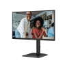 AOC 24E4U LED Monitor Profissional Plano, 60,5 cm (23,8"), 1920 x 1080 pixels Full HD, 120Hz, HDMI, DisplayPort, Ajuste de Altura, Pivot, Altifalantes Integrados, Preto - 4038986142779
