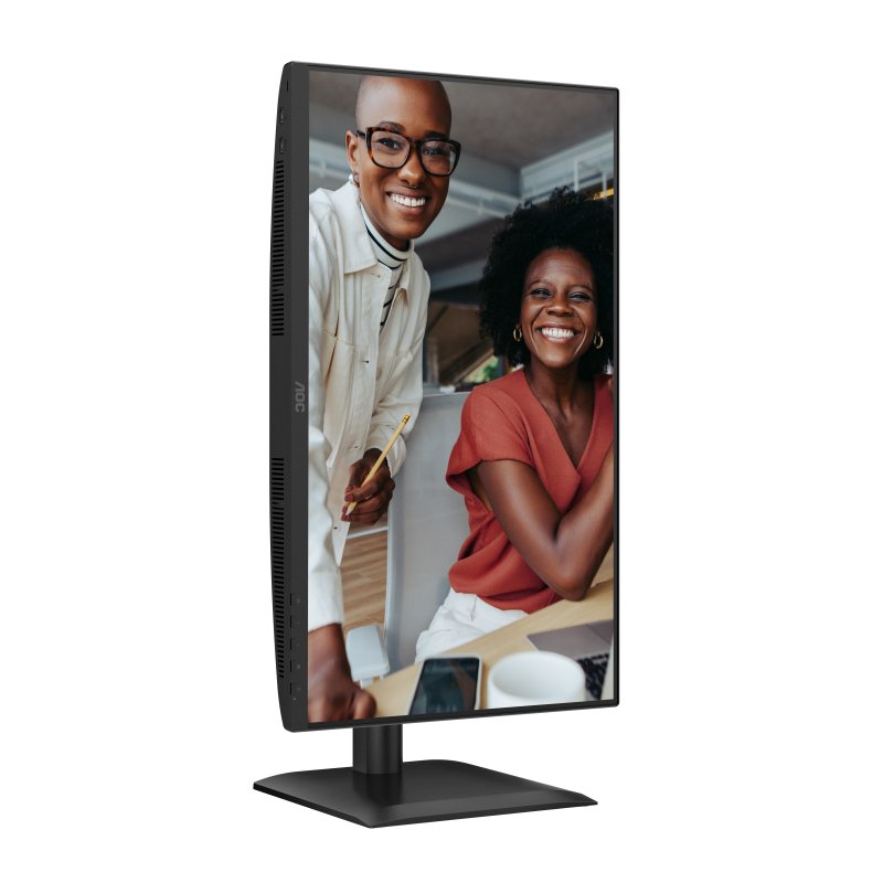 AOC 24E4U LED Monitor Profissional Plano, 60,5 cm (23,8"), 1920 x 1080 pixels Full HD, 120Hz, HDMI, DisplayPort, Ajuste de Altura, Pivot, Altifalantes Integrados, Preto - 4038986142779