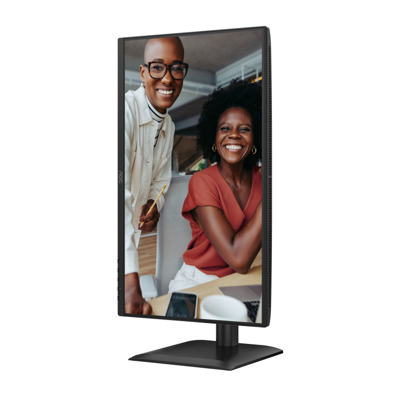 AOC 24E4U LED Monitor Profissional Plano, 60,5 cm (23,8"), 1920 x 1080 pixels Full HD, 120Hz, HDMI, DisplayPort, Ajuste de Altura, Pivot, Altifalantes Integrados, Preto - 4038986142779