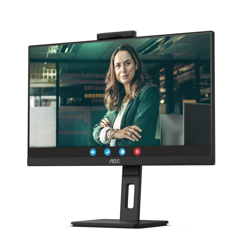 AOC Q27P3QW IPS Monitor Profissional Plano, 68,6 cm (27"), 2560 x 1440 pixels Quad HD, 100Hz, USB-C, DisplayPort, HDMI, Táctil, Ajuste de Altura, Pivot, Altifalantes Integrados, Preto - 4038986180764